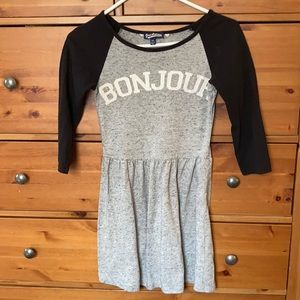 2 for $8 Gray “bonjour” dress